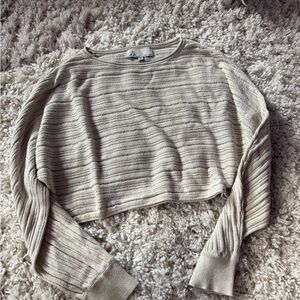 dh NEW YORK Cream Textured Sweater